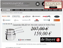 Tablet Screenshot of casserole-et-poele.com